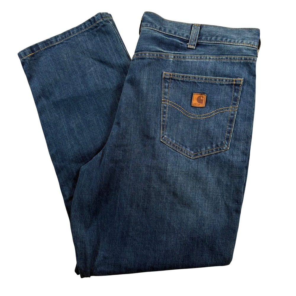 NEW Carhartt Jeans Men 42x32 Blue Loose Straight Leg Denim Workwear 101019 960